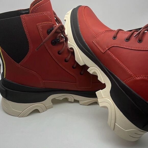 Sorel‎ Brex Lace-Up Waterproof Bootie Heel Cozy Lace red Boots Women Size 9 NWB - Picture 7 of 11
